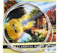 10 Pieces Nylon Core Silver Plated Antirust Coating E 6th Single Classical Guitar Strings Hard Tension .044 inch