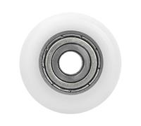 10 Pieces Nylon Plastic Pulley Roller with Embedded Deep Groove Ball Bearings, 5mm ID x 23mm OD x 7mm Width, for Furniture Hardware, Sliding Glass Doors, and Window Assemblies