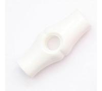 10 Pieces of Baby Duffle Buttons 20mm/25mm/32mm/38mm Wide Baby Toggles - Simply Sew Crafty™ (UK) (25mm - White)