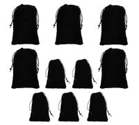 10 Pieces Of Black Velvet Bags, Drawstring Pockets, Multifunctional Storage Bags, Can Store Jewelry, Candy, Lipstick And Other Small Items