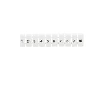 10 pieces of blank marker strips with standard numbers, DIN rail terminal blocks ZB4 ZB5 ZB6 ZB8 ZB10(1-10,ZB6)