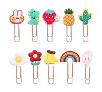 10 Pieces of Creative Cartoon Paper Clips, Creative Paper Clips, Cute Paper Clips, Decorative Paper Clips, Children's Stationery