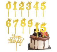 10 Pieces Of Digital Plug-Ins And 1 Piece Of Letter Cake Plug-Ins, Cake Decoration Supplies, Baking Decoration Accessories