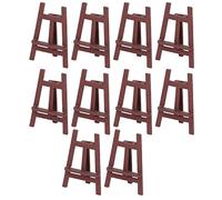10 Pieces of Doll House Easel, Detailed Design, Robust Pine Wood, Multi -purpose Miniature Painting Easel for the Scale 1:12 to 1: 6