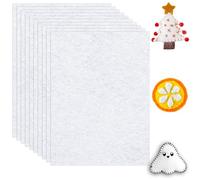 10 Pieces of Felt Fabric, 20 x 30 cm White Blanket Fabric, White Felt Squares Crafts, DIY Craft Project, Sewing