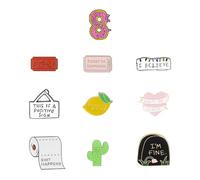 10 Pieces of Interesting Letter Brooches, Cute Enamel Letter Brooches, Creative Brooches, Cute Accessories, Trendy Brooch Jewelry