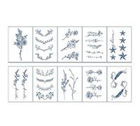 10 Pieces Of Juice Finger Tattoo Stickers Semi-Permanent Herbal Animal Flower Simple Tattoo Stickers