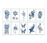 10 Pieces Of Juice Finger Tattoo Stickers Semi-Permanent Herbal Animal Flower Simple Tattoo Stickers
