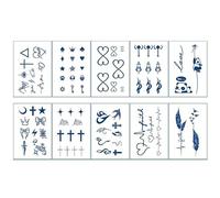 10 Pieces Of Juice Finger Tattoo Stickers Semi-Permanent Herbal Animal Flower Simple Tattoo Stickers