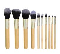 10 Pieces of Makeup Brush Set Carving Pattern Powder Powder Blusher Eye Shadow Beauty Brush Tool,