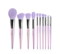10 pieces of makeup brush set, full set of eye shadow brushes, acrylic belt packaging,