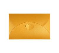10 Pieces of Pearlescent Paper Envelopes with Love Buttons for Invitation