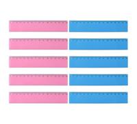10 Pieces of Plastic Ruler, Measuring Tools, Study and Office Supplies, Student Stationery, Durable Ruler.