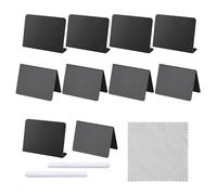 10 Pieces of Price Tags, 2 Pens, 1 Rag, Erasable Price Tags, V-Shaped, L-Shaped Price Tags, Mini Message Board, Product Price Tags, Desktop Blackboard