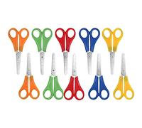 10 Pieces of Scissors, 5-inch Safety Scissors, Suitable Blunt Head Scissors, Soft Grip, Suitable for Scrapbook Paper Cuttings Christmas (5 Colors)