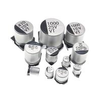 10 pieces of SMD 6.3V 10V 16V 25V 35V 50V aluminum electrolytic capacitor 1UF 2.2UF 10UF 22UF 33UF 47UF 100UF 220UF 330UF 470UF 1000UF(25V220UF 10PCS)