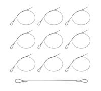 10 Pieces of Wire Rope, Lamp Fixing Rope, Suitcase Rope Lock, Safety Cable with Eyelets, Suitable for Door Locks, Paintings, and Home Decoration.