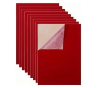 10 Pieces Peels and Stick Felt Sheets Self-Adhesive Felt, Red1