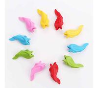 10 Pieces Pen Pencil Dolphin Grip Kids Handwriting Comfort Aid Right Left Handed Fish