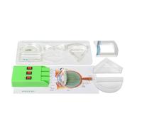 10 Pieces Physical Optics Lens Set Physics Experiments Set for Exploring Optical Phenomenons Educational Lenses for Teachers and Students