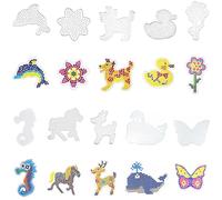 10 Pieces Plaque pour Perles à Repasser, Pegboard for Fusion Beads, Square Base for Pegboard Beads, Iron on Melting Beads for Creative Fun Patterns