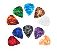 10 Pieces Plastic Guitar Bass Pick Plectrum Hearted Shape Instruments 0.46 mm