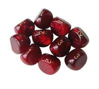 10 Pieces Polyhedral Dice Acrylic Digital Dice Set Role Playing Game Dices Random Number Generator Entertainment Dice Suitable for Tabletop Ga, Red