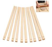10 Pieces Pottery Rolling Pin Guides, 5 Sizes 3/5/6/7/10 mm Wooden, Thickness Guide for Polymer Clay & Pottery, Mud Stick for Precise Control, Ideal for Potters