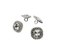 10 Pieces Pretty Diamond Buttons Fashionable Rhinestone 12mm Square Shank Buttons Woman Clothing Accessories