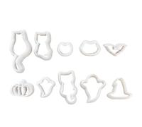 10 Pieces Pumpkins Clay Cutter Molds Halloween Series Earring Easy to Use Pottery Tool Molds