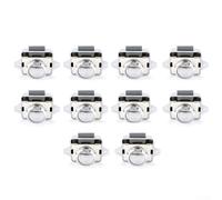 10 Pieces Push Button Catch Lock with Spring Up Latch Knob for Cabinet Doors and Drawers, Compatible with 14 16mm Thick Plates, ABS Zinc Alloy (Bright Chrome)