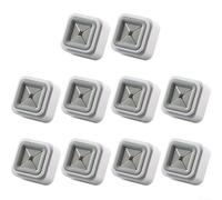 10 Pieces Push In Wall Mount Towel Holders for Organizing Tea Towels or Dish Towels with Secure Backing and PVC Claw Grip for Kitchen or Bathroom