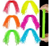 10 Pieces Ramen Noodle Fidget Spaghetti Ball Tangled Fidget for Stress Relieve Early Education Halloween Stocking Stuffers (Bright Colors)