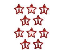 10 Pieces Red Star Hair Clips, Cosplay Halloween Design Y2K