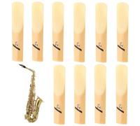 10 Pieces Reed Pack Strength 2, Alto Saxophone Reeds, Suitable for Practice Sessions and Stage Performances, Jazz Improvisation and Music Classroom