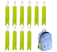 10 Pieces Reflective Tags - 15*3cm Night Reflective Pendant,Waterproof Reflective Strip Pendant,Reflectors For Walking At Night,Reflective Keychain Pendant For ,Dog Collar,Wheelchair, Yellow