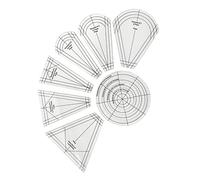10 Pieces Regular Dresden Plate Template Patchwork Stencils Quilt Ruler DIY Tool, Style 1