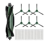 (10 Pieces) Roomba 104/ Q011/ Q0120 Replacement Parts Compatible with iRobot Roomba 104, 105 Vac/Combo, Roomba Combo Essential Robot Y0140/ Y0112/ Y0110, 1 Roller Brush, 3 HEPA Filters, 6 Side Brushes