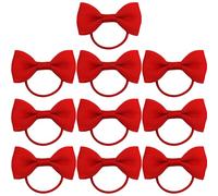 10 Pieces Royal RedHair Accessories,Girls Bobbles Bows School Bands Bow Navy Ribbon Headband Kids Band Bobble Children's Clips Hairbands Holder Set Braids Elastics Elastic Dark,for Womens Lass (3)