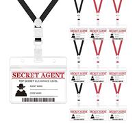 10 pieces Secret Agent Name Tags Secret Agent badge Top Secret party favor For Kids Teacher Classroom Halloween Caution Party