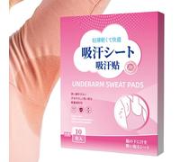 10 Pieces Self-Adhesive, Invisible Antiperspirant Breathable Odour Control Discs for Underarms Protection Clothes