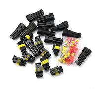 10 Pieces Set 2-Pin Super Seal Waterproof Electrical Wire Connector Plug for Automotive Applications, Plastic