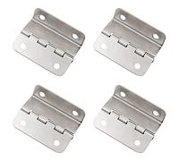 10 Pieces/Set of Cabinet Door Hinges, Trunk Wooden Box Old-Fashioned Hinges, 4 Holes for Home Furniture Decoration Hinges(White-Fruit peach5)