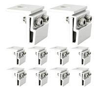 10 Pieces Solar Panel Brackets Stand Up Seatboard Roofs Aluminum Alloy Mounting Kit for Angleville Roofing Corrosion Resistant Solar Panel Fixing Device with 20 Pieces M8 Screws