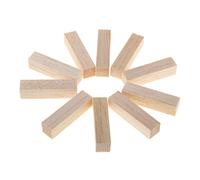10 Pieces Square Balsa Wood Stick Block Unfinished Woodcraft Dowel Rod 50 mm