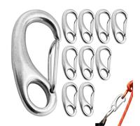 10 Pieces Stainless Steel Egg Shape Quick Release Clip for Water Bottles Hiking Boats Keys