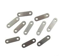 10 Pieces Stainless Steel Straight Repair Brackets, Flat Corner Fixing Supports with Rust Resistant Brushed for Structural Stability (56x16mm)