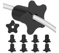 10 Pieces Star Shaped Silicone Cable Pass Through Seals Wall Mount Protectors 7mm Cord Diameter Capacity Flexible Cable Management Sleeve