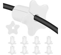 10 Pieces Star Shaped Silicone Cable Pass Through Seals Wall Mount Protectors 7mm Cord Diameter Capacity Flexible Cable Management Sleeve