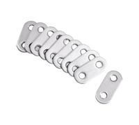 10 Pieces Straight Stainless Steel Repair Brackets Flat Design for Structural Reinforcement and Furniture Fixing Applications (47x16mm )